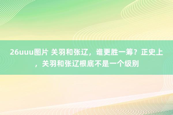 26uuu图片 关羽和张辽，谁更胜一筹？正史上，关羽和张辽根底不是一个级别