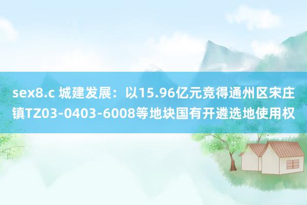 sex8.c 城建发展：以15.96亿元竞得通州区宋庄镇TZ03-0403-6008等地块国有开遴选地使用权