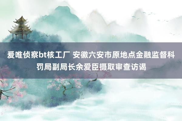 爰唯侦察bt核工厂 安徽六安市原地点金融监督科罚局副局长余爱臣摄取审查访谒