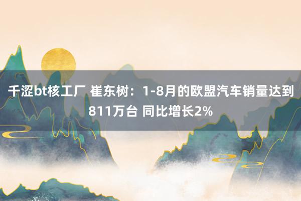 千涩bt核工厂 崔东树：1-8月的欧盟汽车销量达到811万台 同比增长2%