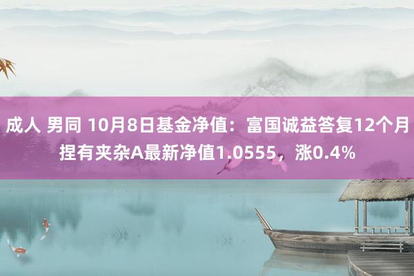 成人 男同 10月8日基金净值：富国诚益答复12个月捏有夹杂A最新净值1.0555，涨0.4%