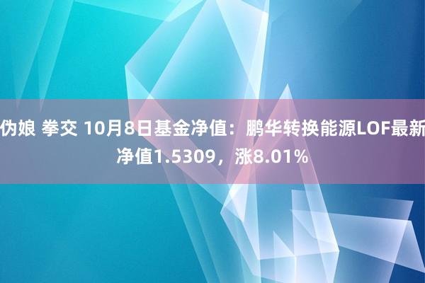 伪娘 拳交 10月8日基金净值：鹏华转换能源LOF最新净值1.5309，涨8.01%