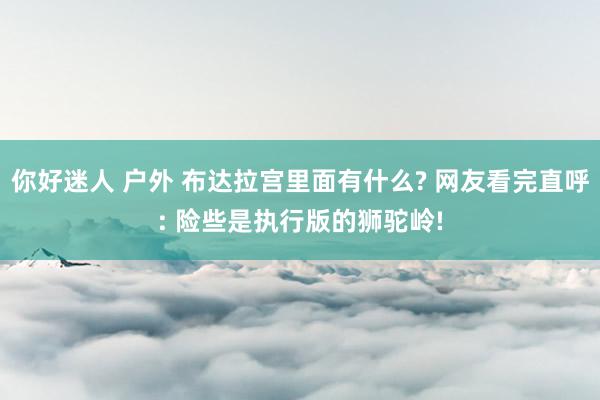 你好迷人 户外 布达拉宫里面有什么? 网友看完直呼: 险些是执行版的狮驼岭!