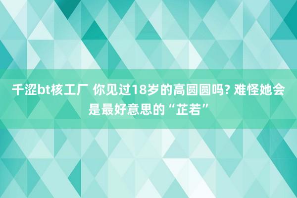 千涩bt核工厂 你见过18岁的高圆圆吗? 难怪她会是最好意思的“芷若”