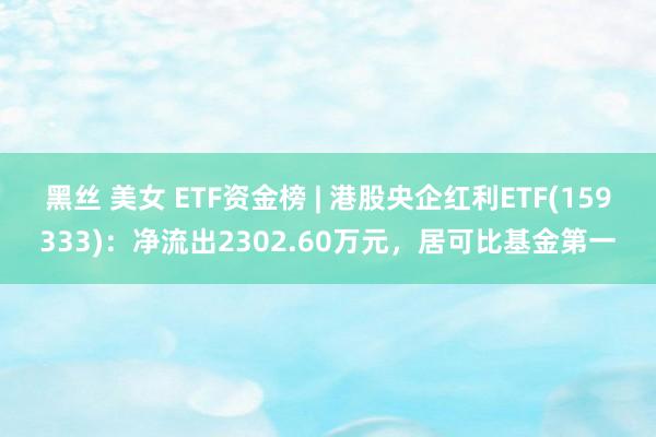 黑丝 美女 ETF资金榜 | 港股央企红利ETF(159333)：净流出2302.60万元，居可比基金第一