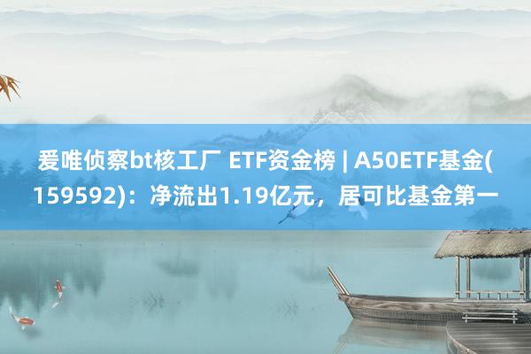 爰唯侦察bt核工厂 ETF资金榜 | A50ETF基金(159592)：净流出1.19亿元，居可比基金第一