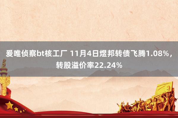 爰唯侦察bt核工厂 11月4日煜邦转债飞腾1.08%，转股溢价率22.24%